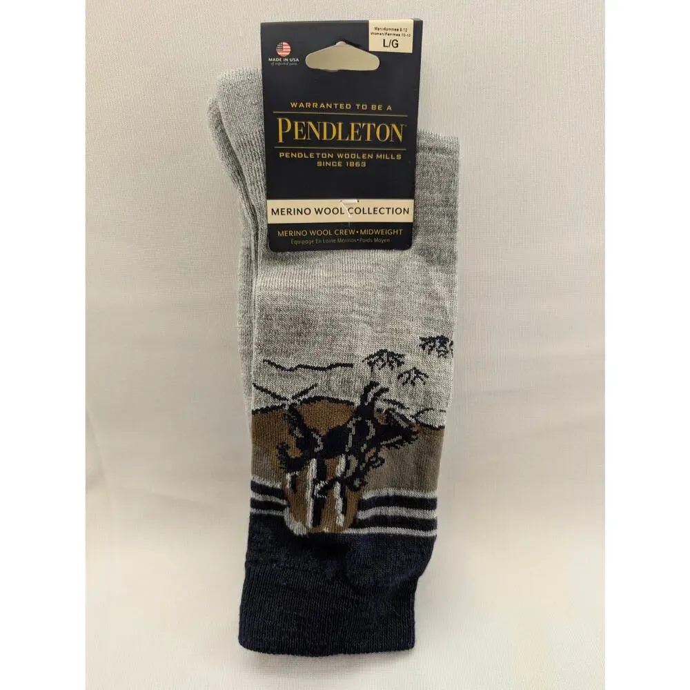 NWT Pendleton Cowboy Camp Socks in Blue/Brown size Large